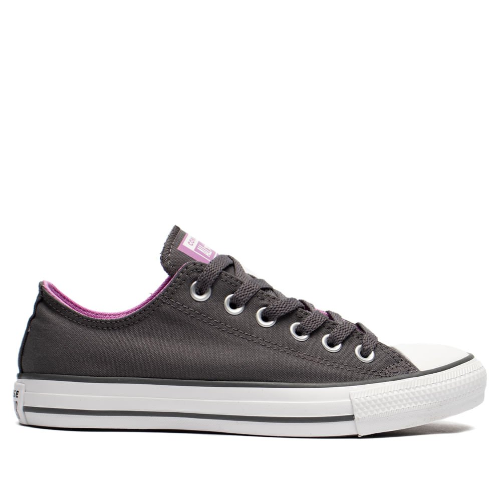 Tênis Feminino Converse Chuck Taylor Casual Cinza/Rosa