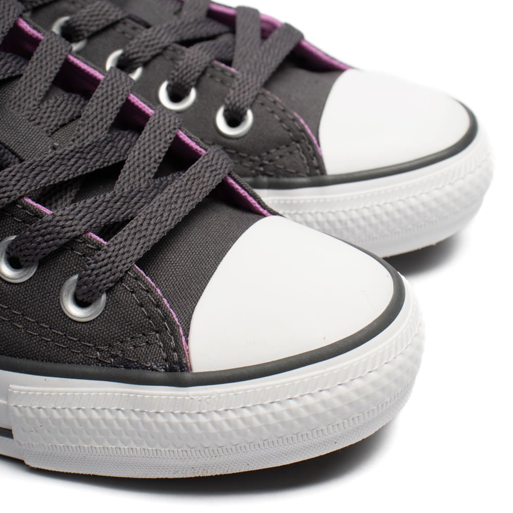 Tênis Feminino Converse Chuck Taylor Casual Cinza/Rosa Cinza 5