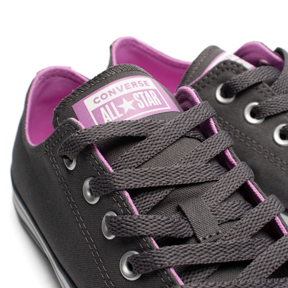 Tênis Feminino Converse Chuck Taylor Casual Cinza/Rosa Cinza 6