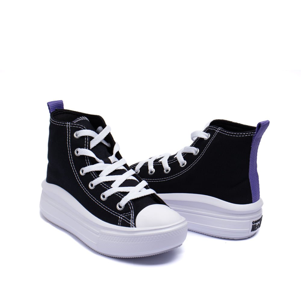 Tênis Infantil Converse Chuck Taylor All Star Move Preto/roxo Preto 5