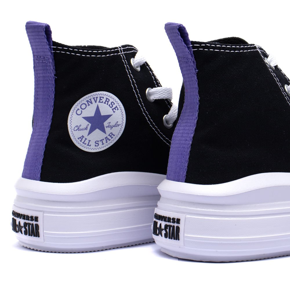 Tênis Infantil Converse Chuck Taylor All Star Move Preto/roxo Preto 6