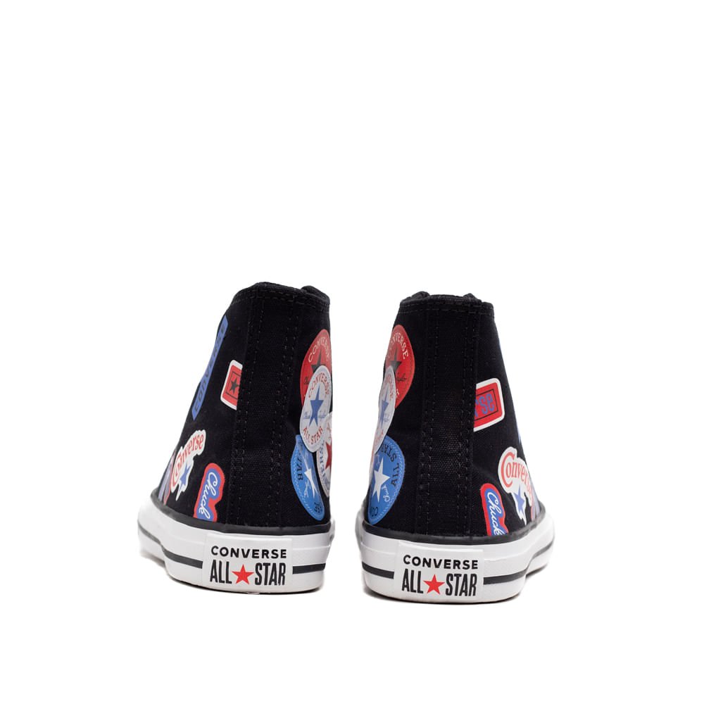 Tênis Infantil Converse Chuck Taylor All Star Hi Patches Preto/branco Preto 3