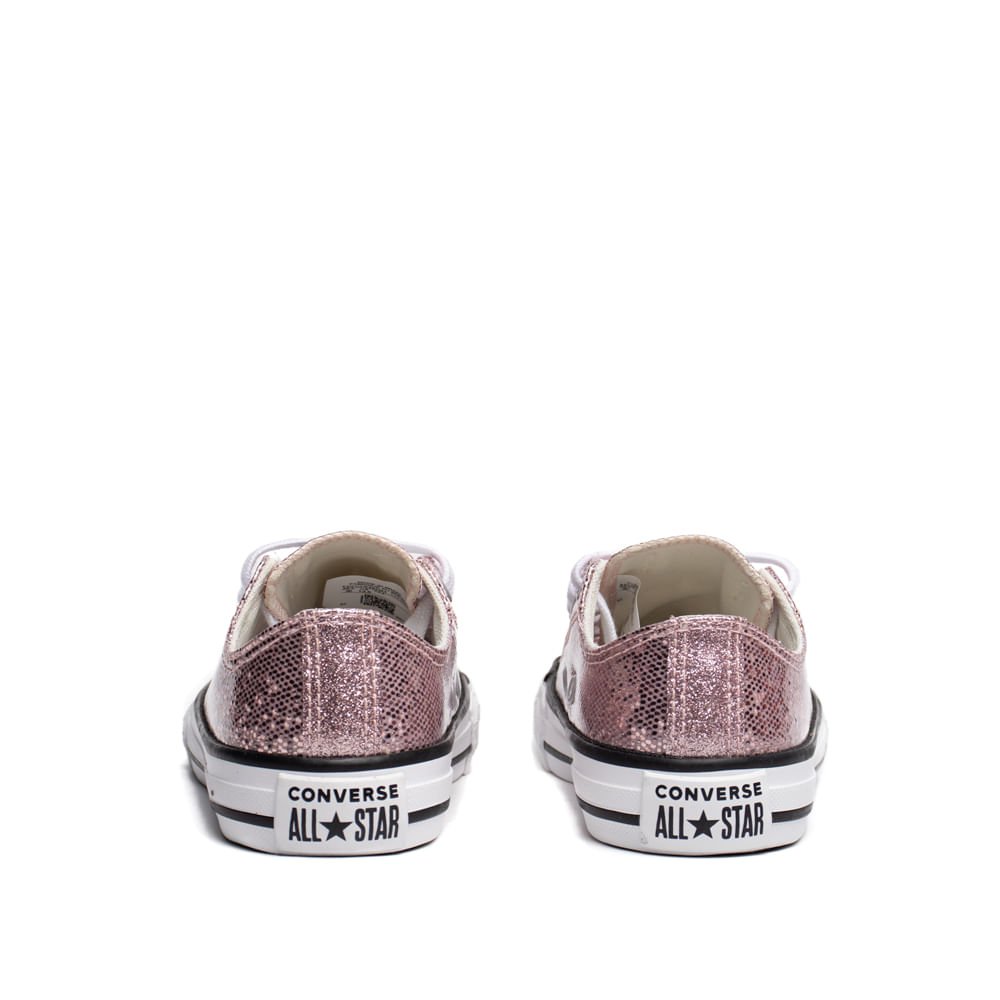 Tênis Infantil Converse Chuck Taylor All Star Glitter Rosa Rosa 3
