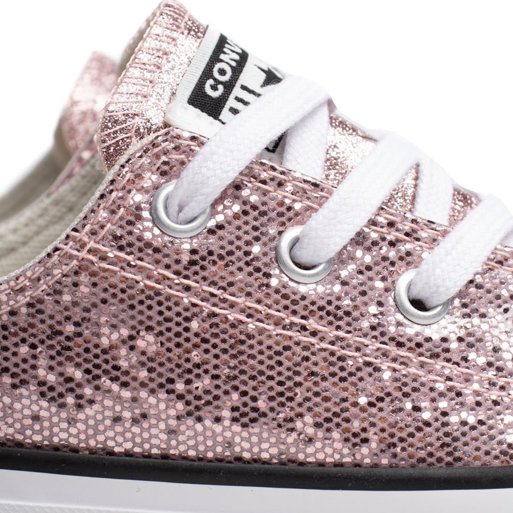 Tênis Infantil Converse Chuck Taylor All Star Glitter Rosa Rosa 6