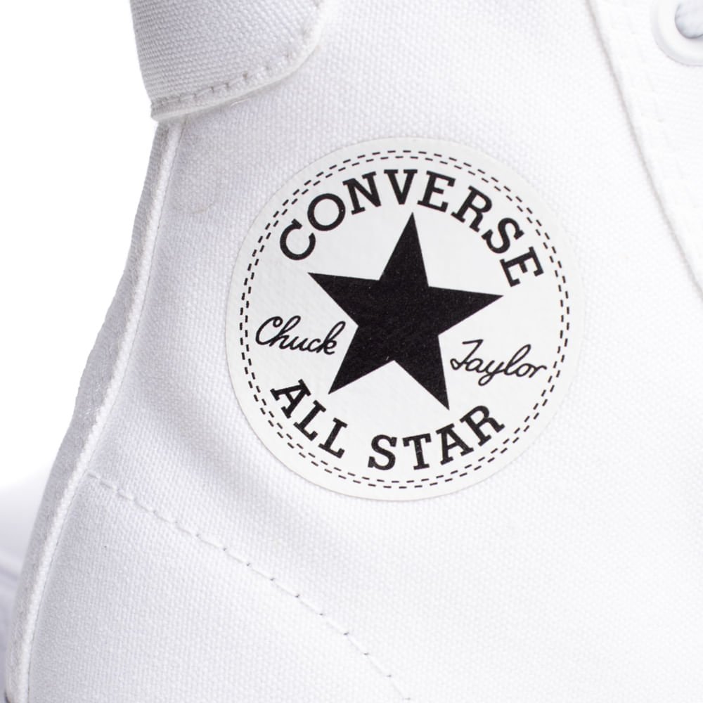 Tênis Unissex Converse Day One Cano Alto Branco Branco 5