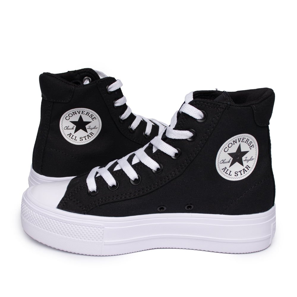 Tênis Feminino Converse Day One Plataform Cano Alto Preto Preto 5