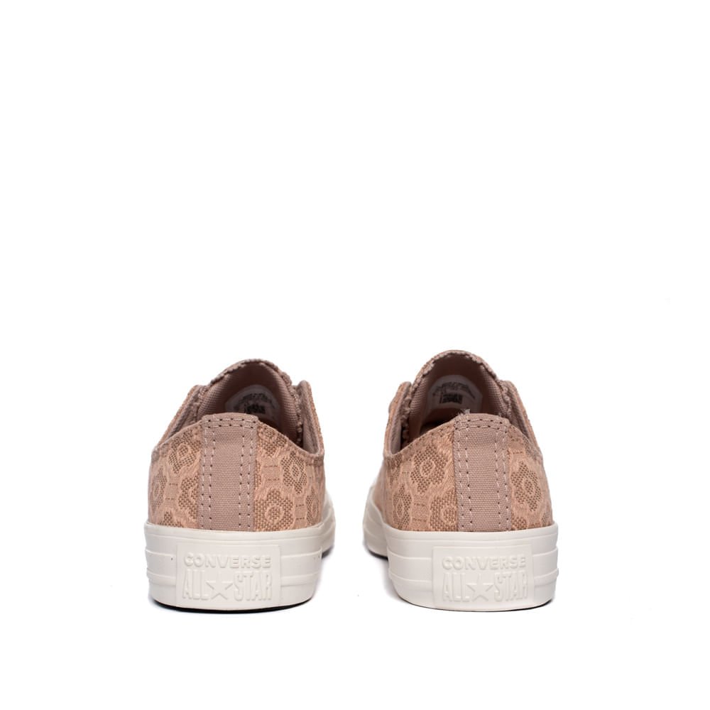 Tênis Feminino Converse Cano Baixo Padrão Floral Bege/Rose Bege 3