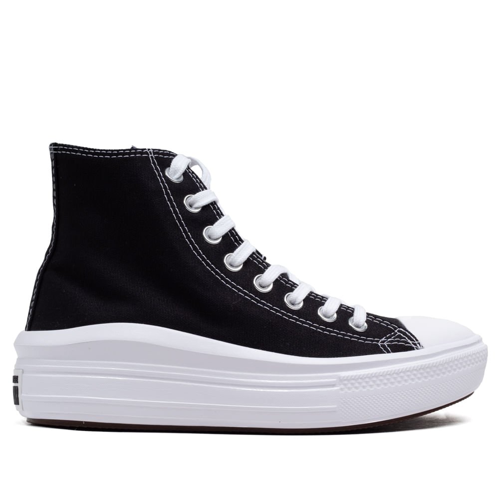 Tênis Feminino Converse Chuck Taylor All Star Move Cano Alto Preto/branco