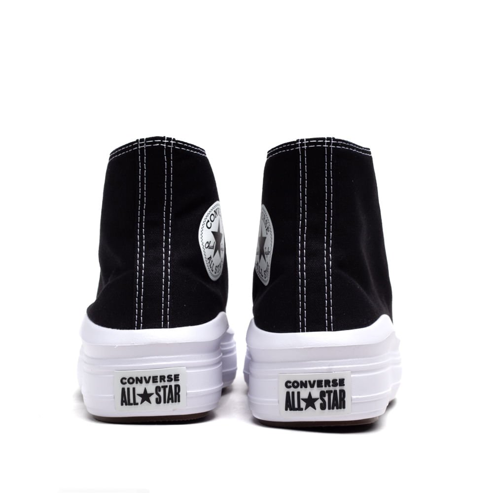 Tênis Feminino Converse Chuck Taylor All Star Move Cano Alto Preto/branco Preto 3