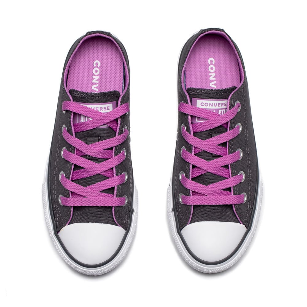 Tênis Infantil Converse Chuck Taylor All Star Cinza Escuro Cinza 4