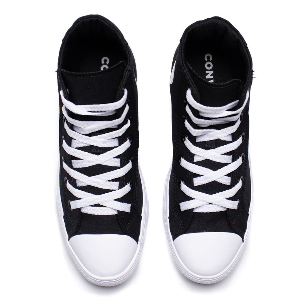 Tênis Unissex Converse Day One Cano Alto Preto/Branco Preto 4