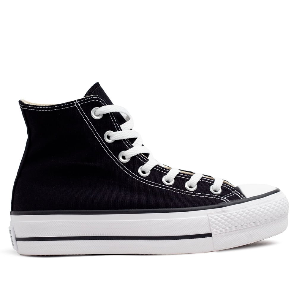 Tênis Converse Chuck Taylor All Star Lift Tecido Preto/branco