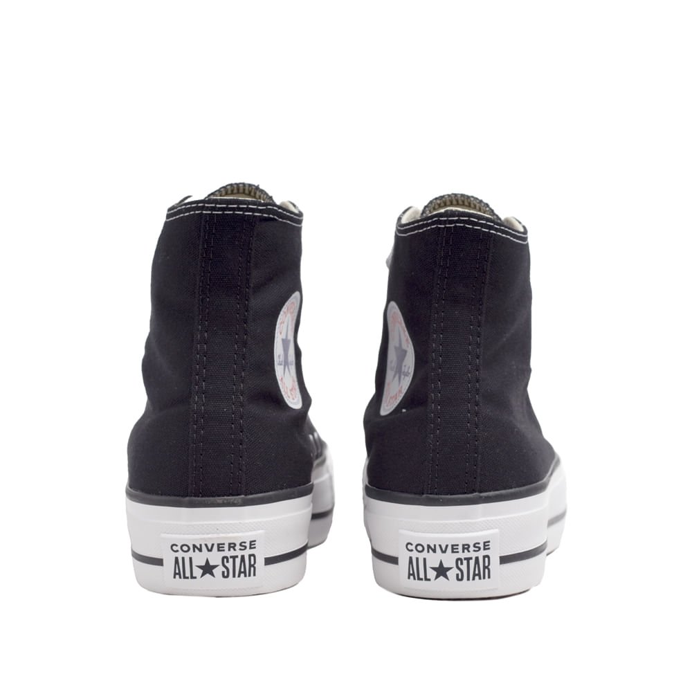 Tênis Converse Chuck Taylor All Star Lift Tecido Preto/branco Preto 3