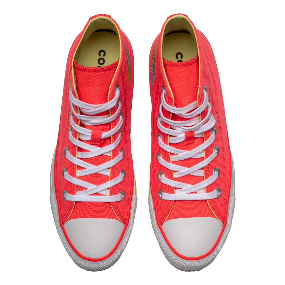 Tênis Feminino Converse Chuck Taylor All Star Hi Laranja Laranja 4
