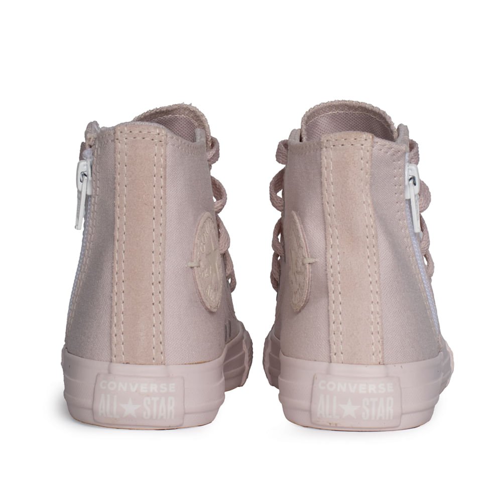 Tênis Infantil Converse Chuck Taylor All Star Zíper Rosa Rosa 3