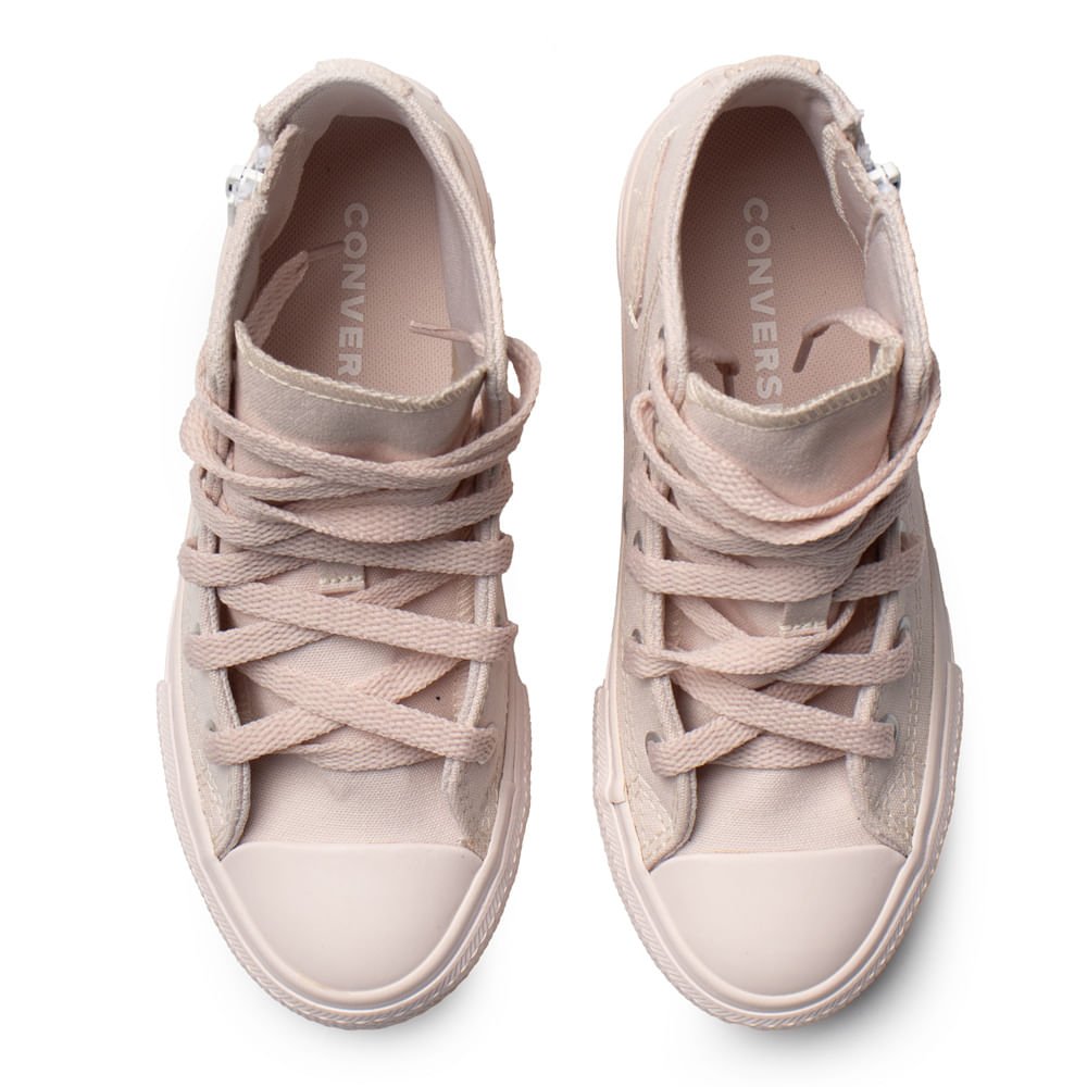 Tênis Infantil Converse Chuck Taylor All Star Zíper Rosa Rosa 4
