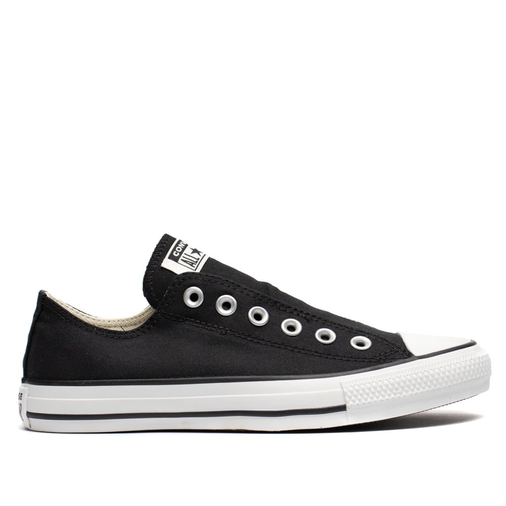 Tênis Feminino Converse Chuck Taylor Slip On Preto/Branco
