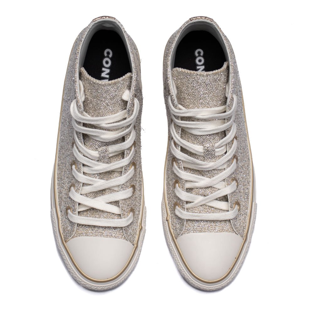 Tênis Feminino Converse Chuck Taylor All Star Pretty Dourado Dourado 4