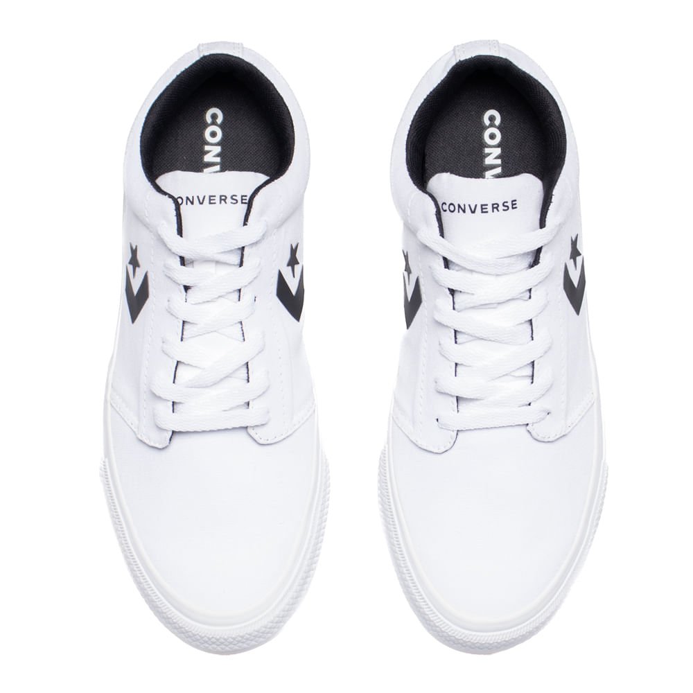 Tênis Unissex Converse Day One Cano Baixo Branco/Preto Branco 4