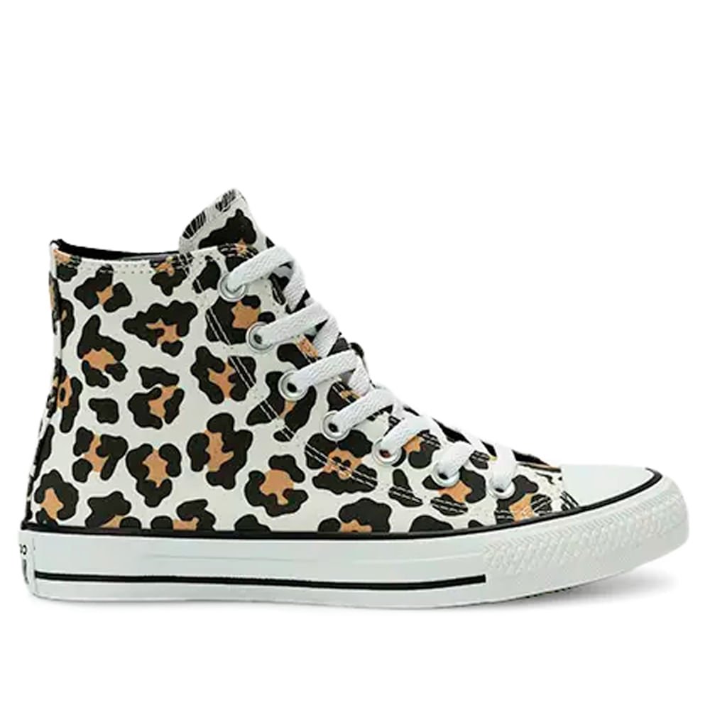 Tênis Feminino Converse Taylor All Star Animal Print Bege