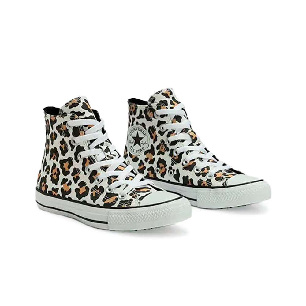 Tênis Feminino Converse Taylor All Star Animal Print Bege Bege 7