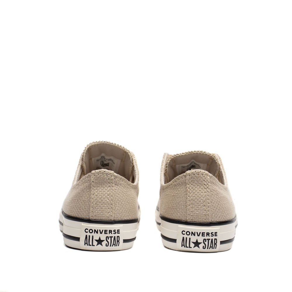 Tênis Feminino Converse Chuck Taylor Brilho Bege/Branco Bege 3