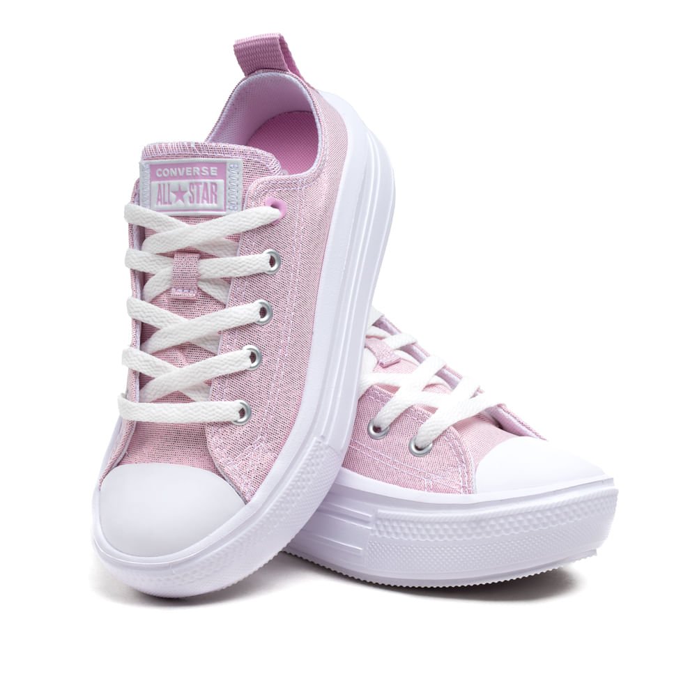 Tênis Infantil Converse Chuck Taylor All Star Move Cano Baixo Lilás Lílas 5