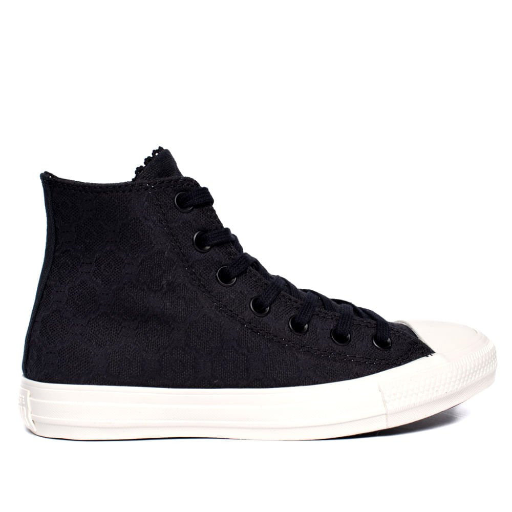 Tênis Feminino Converse Chuck Taylor Padrão Floral Preto