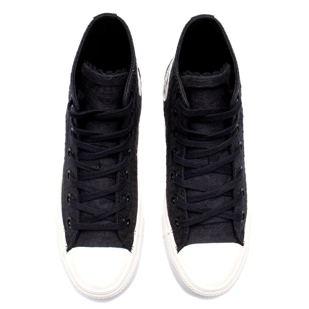 Tênis Feminino Converse Chuck Taylor Padrão Floral Preto Preto 4