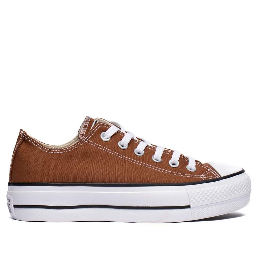 Tênis Feminino Converse Chuck Taylor Casual Flatform Marrom