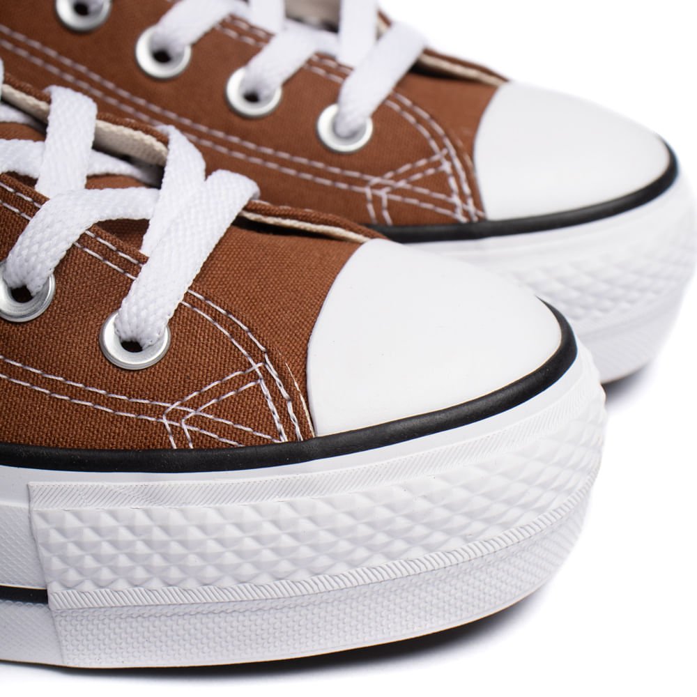 Tênis Feminino Converse Chuck Taylor Casual Flatform Marrom Marrom 5