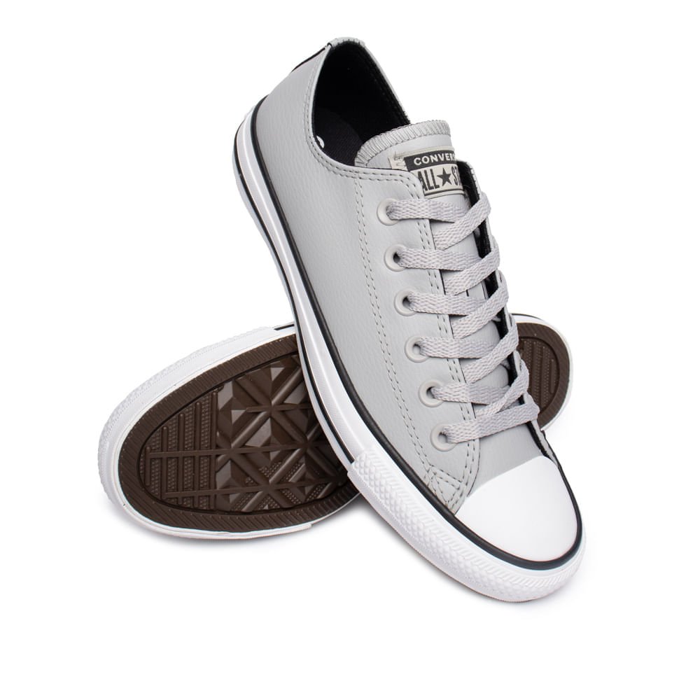 Tênis Unissex Converse Chuck Taylor Casual Cinza Claro Cinza 5