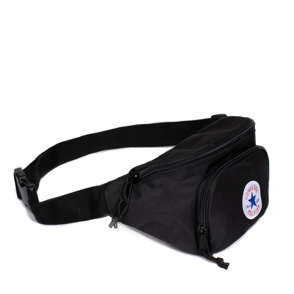 Shoulder Bag Unissex Converse Go 2 Pequena Ajustável Preto Preto 3