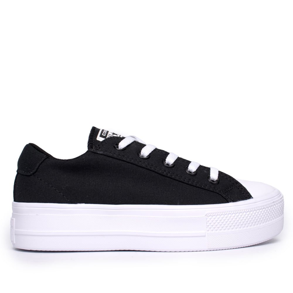 Tênis Feminino Converse Day One Plataform Preto/Branco