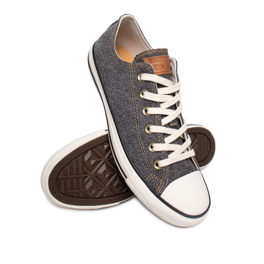 Tênis Unissex Converse Chuck Taylor Jeans Cinza Mescla Cinza 5