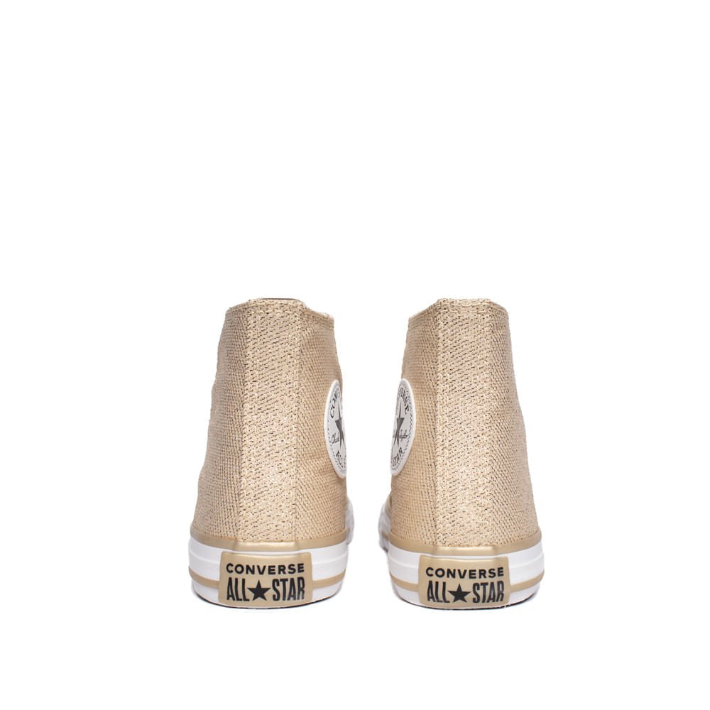 Tênis Infantil Converse Chuck Taylor Glitter Dourado/Branco Dourado 3