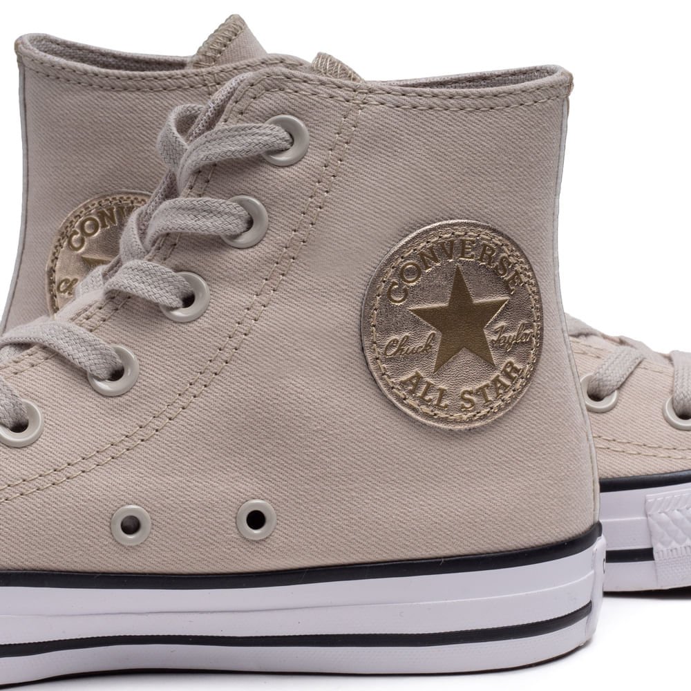 Tênis Converse Chuck Taylor All Star Hi Bege Bege 5