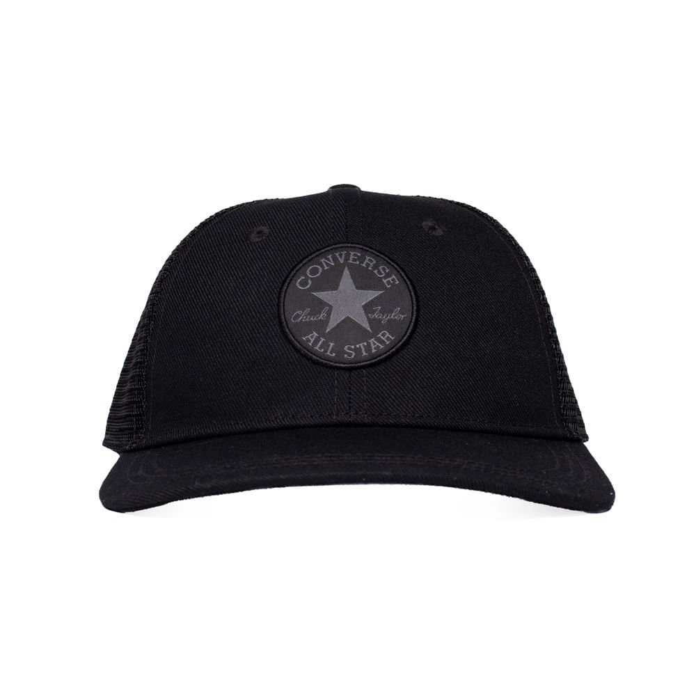 Boné Unissex Converse Trucker All Star Mesh Preto Preto 2