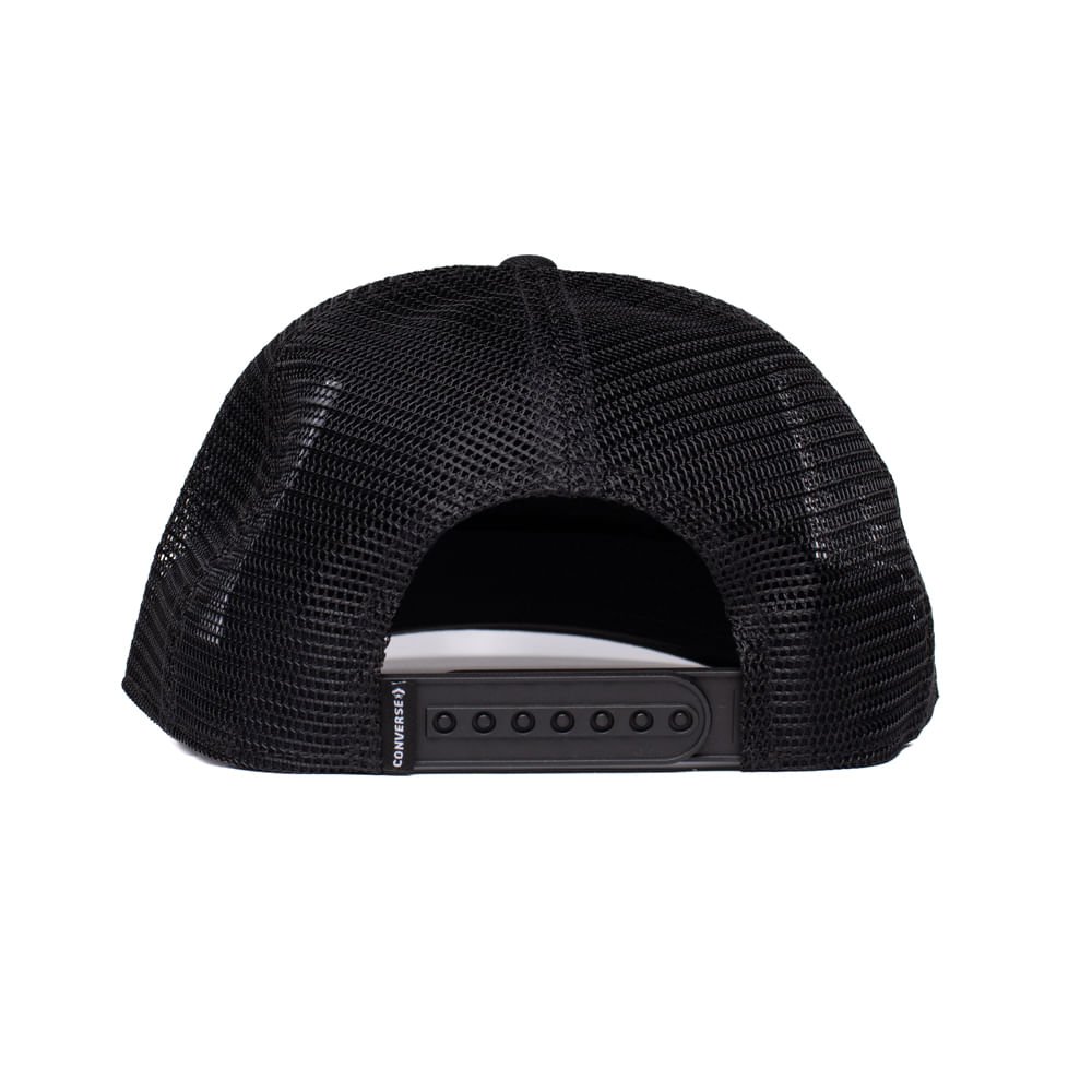 Boné Unissex Converse Trucker All Star Mesh Preto Preto 3