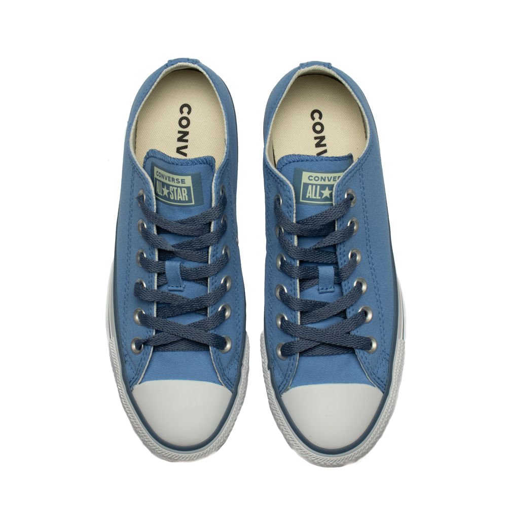 Tênis Converse All Star Chuck Taylor Cano Baixo Azul Claro Azul 4