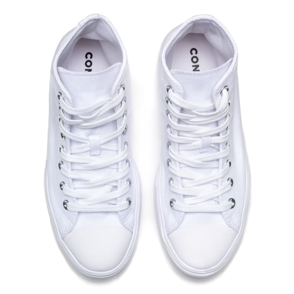 Tênis Feminino Converse Chuck Taylor All Star Move Cano Alto Branco Branco 4
