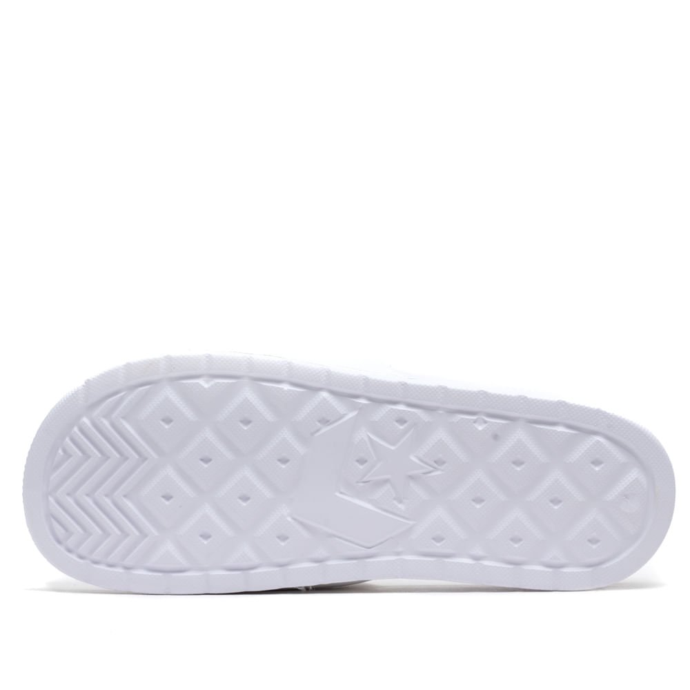Chinelo Slide Unissex Converse Chevron Branco/preto Branco 3