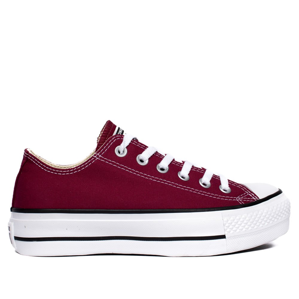 Tênis Converse Chuck Taylor All Star Plataforma Bordô