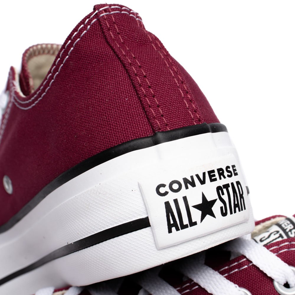 Tênis Converse Chuck Taylor All Star Plataforma Bordô Vermelho 6