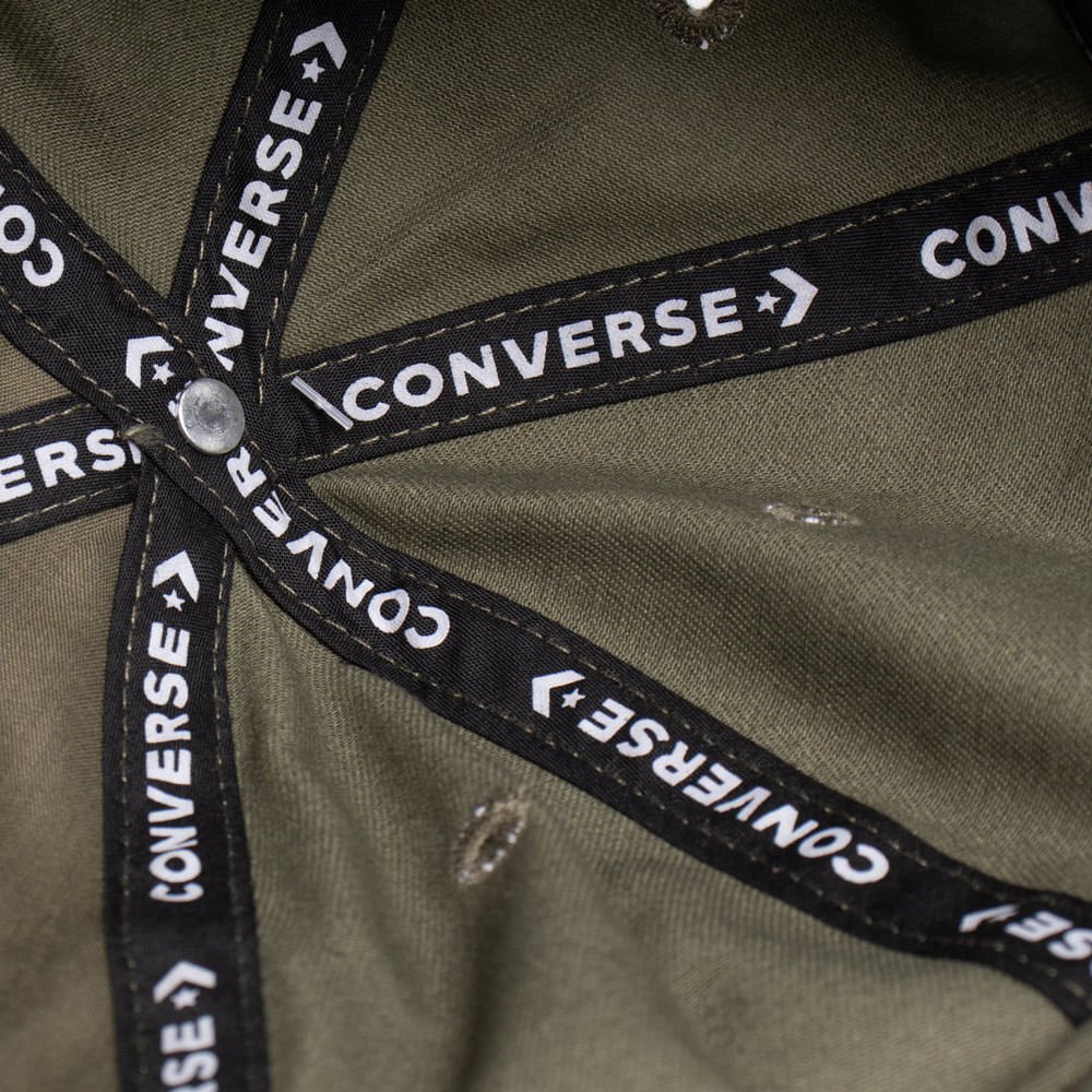 Boné Unissex Converse Camp Day Esportivo Verde Militar Verde 5