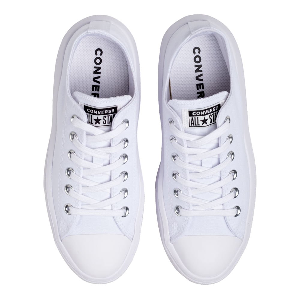 Tênis Feminino Converse All Star Chuck Taylor Move Branco Branco 4
