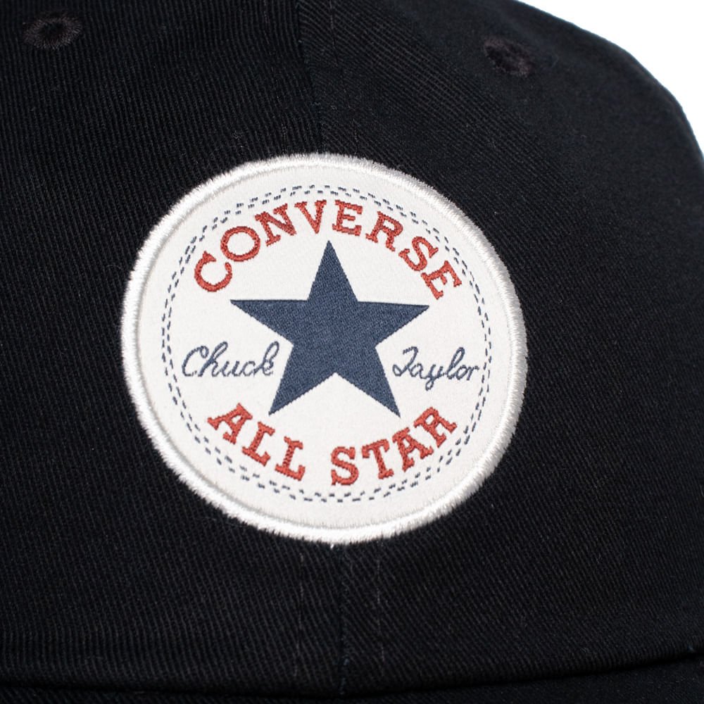 Boné Unissex Converse Chuck Taylor Baseball Aba Curva Preto Preto 4