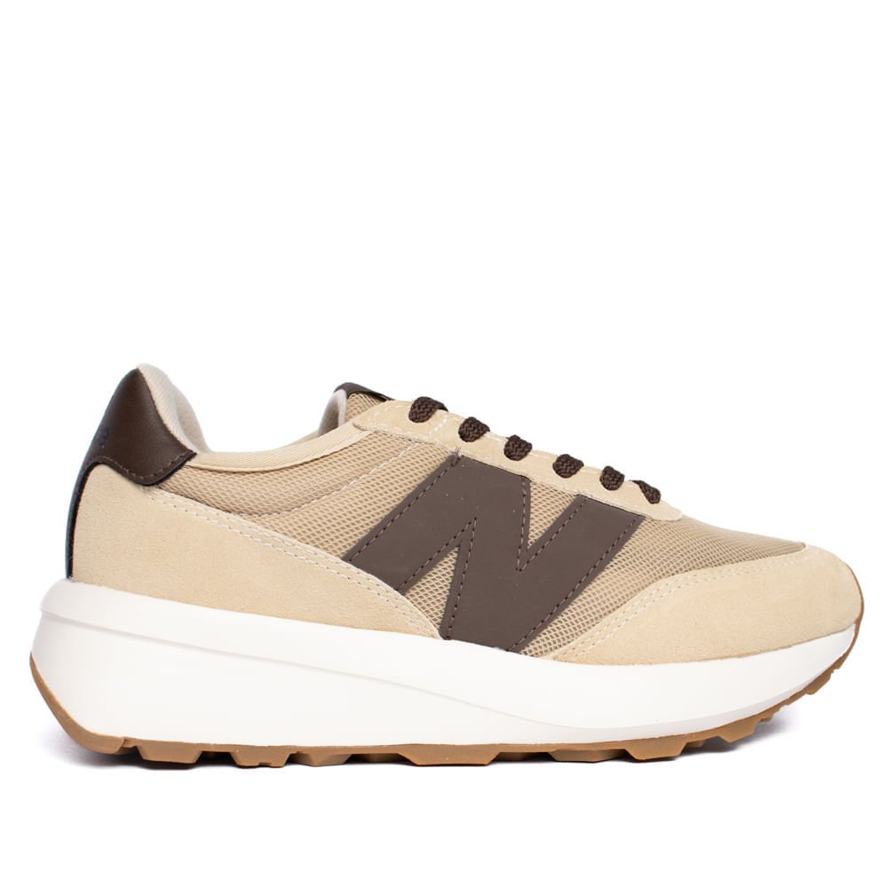 Tênis Unissex New Balance 370v1 Retrô Casual Bege/Marrom
