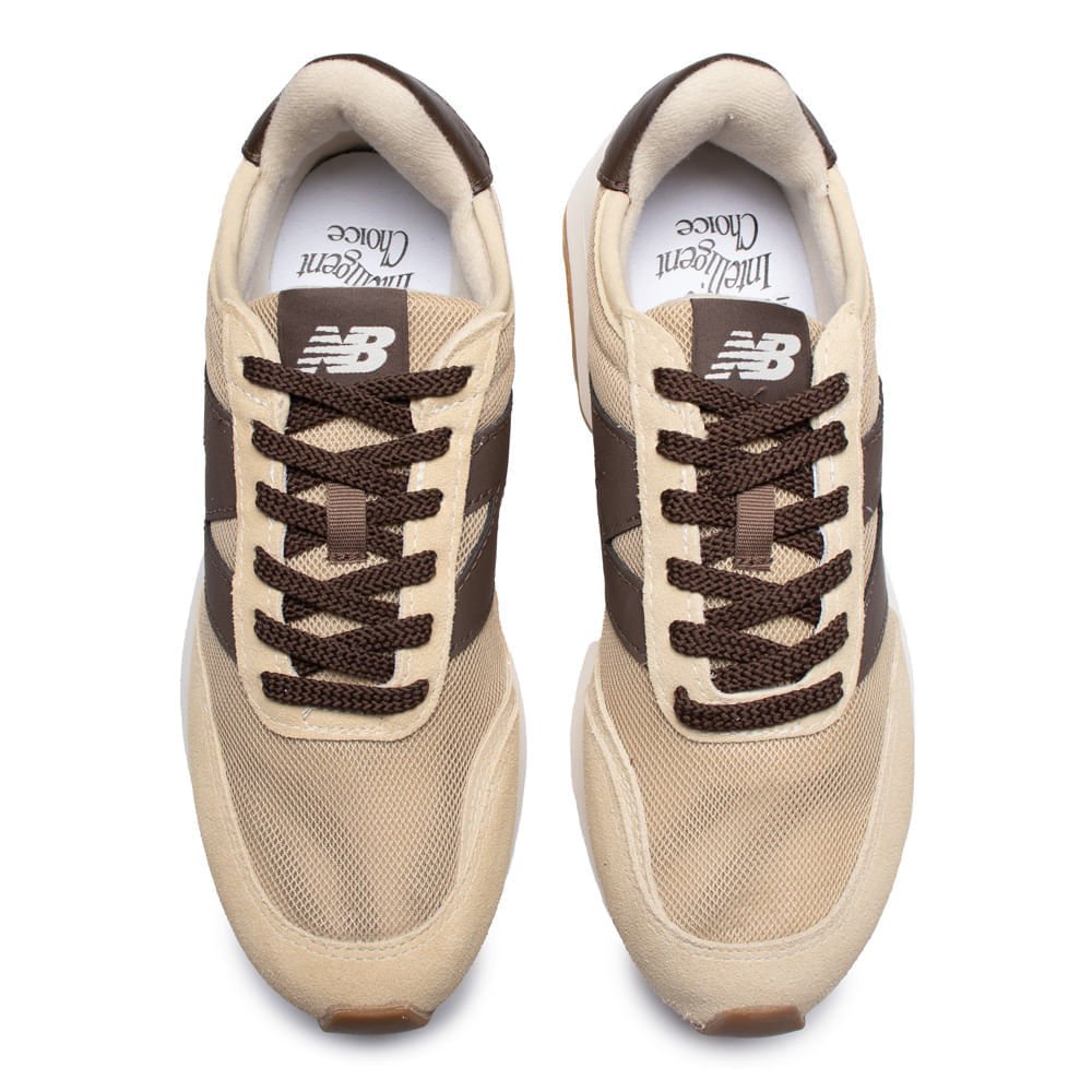 Tênis Unissex New Balance 370v1 Retrô Casual Bege/Marrom Bege 3