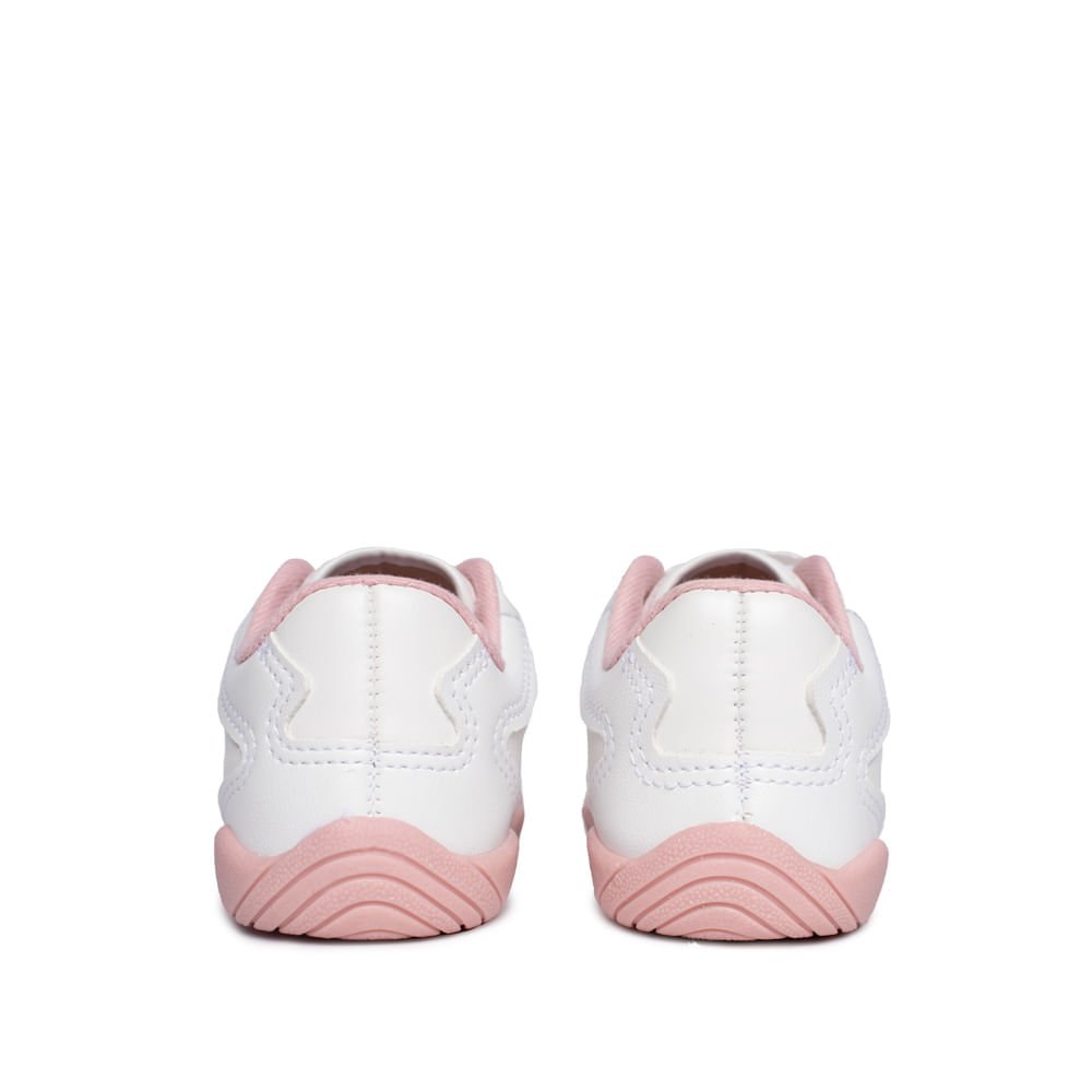 Tênis Infantil Molekinha Baby Casual Branco/Rosa Branco 3
